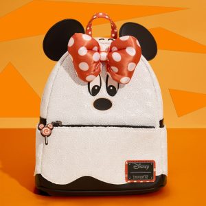 Limited Edition Minnie Mouse Ghost Costume Glow Sequin Mini Backpack
