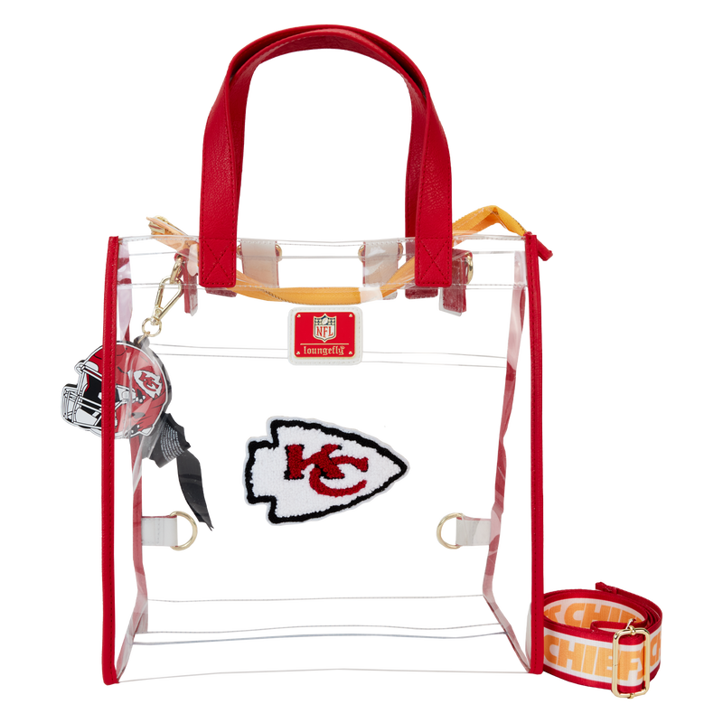 NFL Kansas City Chiefs Clear Convertible Backpack & Tote Crossbody Stadium Bag