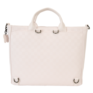 Minnie Mouse Checkered Texture Convertible Backpack & Tote Crossbody Bag