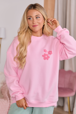 Look For The Good Light Pink Graphic Sweatshirt SALE